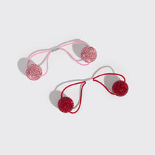 Load image into Gallery viewer, Holiday Bubble Hair Ties 2pc Set