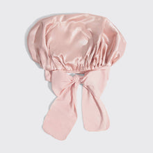 Load image into Gallery viewer, Adjustable Oversized Satin Bonnet- Blush