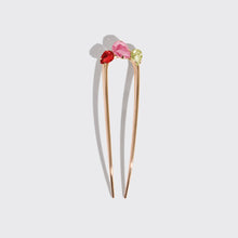 Load image into Gallery viewer, Holiday Gemstone French Hair Pin