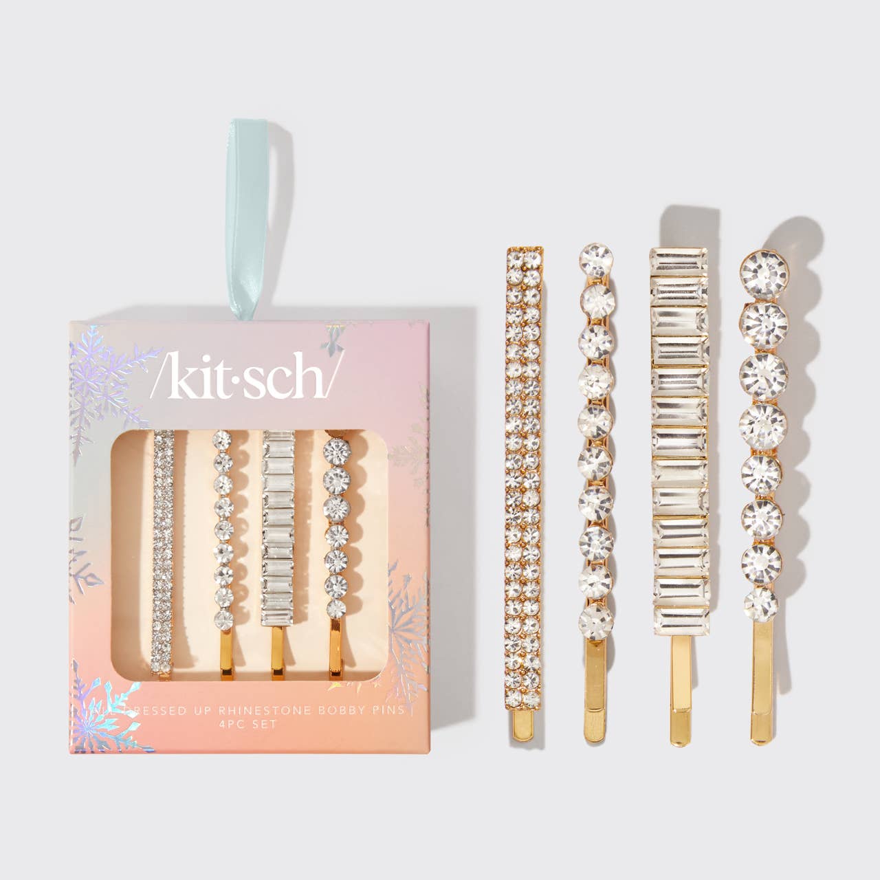 Holiday All Dressed up Rhinestone Bobby Pins 4pc Set – BRIDEface