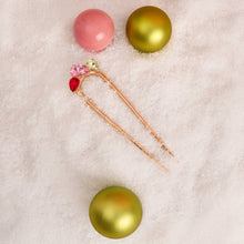 Load image into Gallery viewer, Holiday Gemstone French Hair Pin
