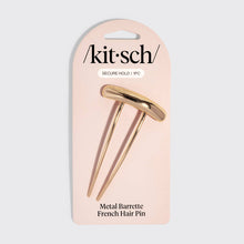 Load image into Gallery viewer, Mini Metal Barrette French Hair Pin - Gold
